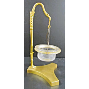 1870s French Empire Gilded Bronze Stylized Swan Night Light Tallow Lamp